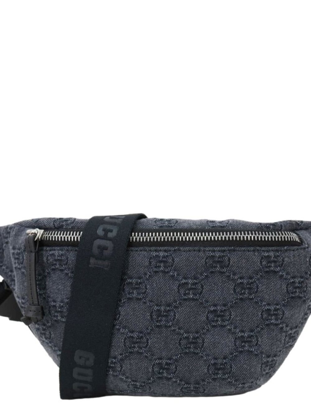 Gucci  Kids GG Denim Belt Bag Black 502095